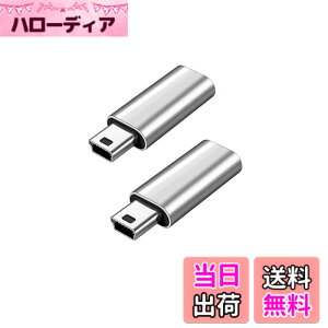�y���������zYFFSFDC USB C to �~�jUSB �ϊ��A�_�v�^ 2�Z�b�g USB C (���X) - Mini USB(�I�X)�A�_�v�^�[ USB Mini B�I�Xto USB C �ϊ��R�l�N�^ �[�d�ƃf�[�^�]�� �ϊ��A�_�v�^�[ (�V���o�[)