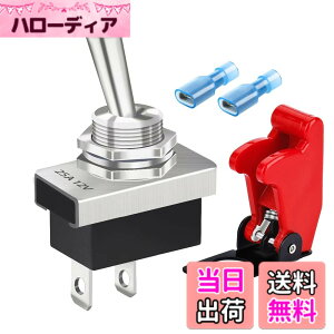 �y���������zKILIGEN �������g�O���X�C�b�` 25A 12VDC/15A 24VDC/10A 250VAC/ 15A 125VAC SPST �I��/�I�t 2�s�� 2�|�W�V���� ���b�J�[�X�C�b�` ���S�J�o�[�t�� �����ԗp KN3D-101