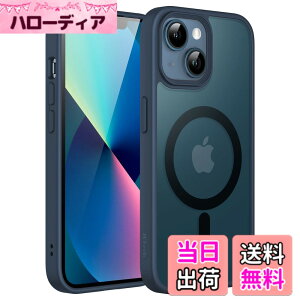 �y���������zJETech iPhone 13 6.1�C���`�p �}�O�l�b�g �P�[�X MagSafe�ɑΉ� �������̃}�b�g�w�� ���^ �ϏՌ� �J�o�[ (�X�g�[���u���[)