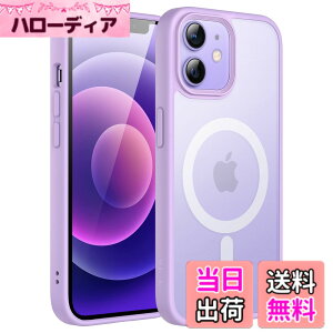 �y���������zJETech iPhone 12/12 Pro 6.1�C���`�p �}�O�l�b�g �P�[�X MagSafe�ɑΉ� �������̃}�b�g�w�� ���^ �ϏՌ� �J�o�[ (���C�g�p�[�v��)