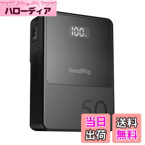 �y���������zSmallRig VB50 �~�j V �}�E���g �o�b�e���[ V�o�b�e���[ 3400mAh(50Wh/14.8V) OLED �X�N���[�� 45W PD USB-C �}���[�d D-TAP & USB-A �f���A�� DC �|�[�g �J���� ���j�^�[ �X�}�[�g�t�H���p�R���p�N�g
