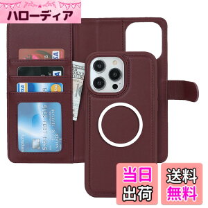 �y���������zPelanty for iPhone 14 Pro Max �P�[�X�蒠�^ Magsafe�Ή����C�����X�[�d for iPhone14 Pro Max 2in1������ �g�уJ�o�[ PU���U�[+TPU ���z�^�J�o�[ �}�O�l�b�g ���O�����R ���p 2way ���K����D����