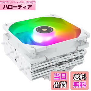 �y���������zThermalright SI-100 White ARGB CPU�G�A�N�[���A6x6 mm�q�[�g�p�C�v�A120mm PWM�É��t�@���t��CPU�N�[���AS-FDB V 2.0�x�A�����O�AAGHP 3.0�Z�p�AAMD:AM4/AM5/Intel lga1150/1151/1200/1700/1851/2011�APC�N�[����