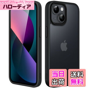 �y���������zJETech �}�b�g�P�[�X iPhone 13 Mini 5.4�C���` �ϏՌ����~���^���[�O���[�h�̗����h�~ ������̔������̔w�ʓd�b�J�o�[ �w��h�~ (�u���b�N)