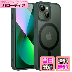 �y���������zJETech iPhone 13 mini 5.4�C���`�p �}�O�l�b�g �P�[�X MagSafe�ɑΉ� �������̃}�b�g�w�� ���^ �ϏՌ� �J�o�[ (�Z���ΐF)