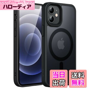 �y���������zJETech iPhone 12 mini 5.4�C���`�p �}�O�l�b�g �P�[�X MagSafe�ɑΉ� �������̃}�b�g�w�� ���^ �ϏՌ� �J�o�[ (�u���b�N)
