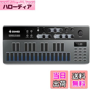 �y���������zDonner �V���Z�T�C�U�[ Essential B1 �A�i���O �x�[�X �V�[�P���T�[ 128�p�^�[�� LED�X�N���[�� MIDI IN/OUT�[�q���� �o�b�N���C�g USB�� ���y���� ���{��������t