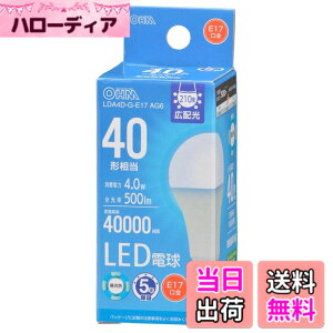 �y���������z�I�[���d�@ LED�d�����` E17 40�`���� �����F �L�z�� �����Ή� �f�M�ގ{�H���Ή� 5�N LDA4D-G-E17 AG6 06-5541 OHM