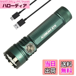 �y���������zACEBEAM E75 ���邢�����d�� LED�t���b�V�����C�g 4500���[���� ���P�x ���� USB-C�[�d�� IP68�h�� ���^ �n���f�B���C�g ���[�N���C�g �L�����v �o�R �{���~�� �h�� ��d�΍� �ً}�p