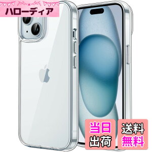 �y���������zJETech iPhone 15 Plus 6.7�C���`�p �ی�P�[�X ���΂݂Ȃ� �Ռ��z�� �o���p�[�J�o�[ �����h�~ �N���A�o�b�N (�N���A)