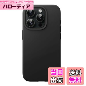 �y���������zJETech iPhone 15 Pro Max 6.7�C���`�p (15ProMax) �V���R���P�[�X �V���L�[�\�t�g�^�b�`�t���{�f�B�ی�P�[�X�ϏՌ��J�o�[ (�u���b�N)