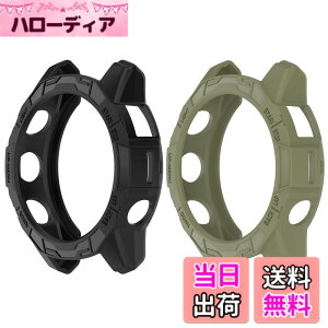 �y���������zSHEAWA for Garmin�K�[�~�� Fenix 7X Pro �P�[�X �J�o�[ �ی�P�[�X �݊��i Epix Pro 51mm TPU�S�� �ی�J�o�[ �ϏՌ� �A�N�Z�T���[ (�u���b�N+�A�[�~�[�O���[��)