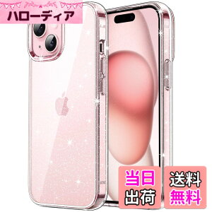 �y���������zJETech iPhone 15 Plus (6.7�C���`��p) ���炫�� �P�[�X �u�����u���� �Ռ��z�� �o���p�[�J�o�[ ���킢�� �L���L�� �����p (�N���A)