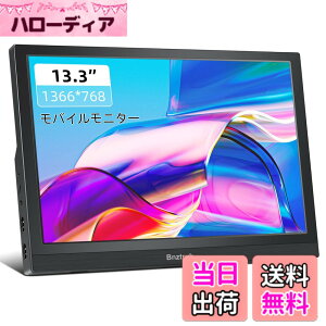 �y���������z13.3 �C���` ���o�C�����j�^�[ Bnztruk ���^ �y�� HD 1366x768 PC 16:9���j�^�[ HDMI�|�[�g�����݊��� �m�[�g�p�\�R�� Laptop Raspberry Pi 4B/3B+/3B PC Computer PS4 PS5