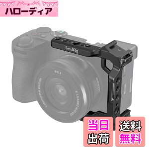 �y���������zSmallRig �J�����p�n�[�t�P�[�W �P�[�W�T�|�[�g Sony Alpha 6700 / 6600 / 6500 / 6400�p �A���J�^�C�v�p�N�C�b�N�����[�X�v���[�g���� �V���[�}�E���g�t���J�����r�f�I�P�[�W 1/4''-20 & 3/8''-