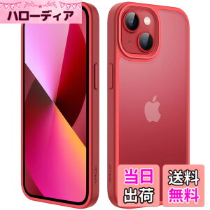 �y���������zJETech �}�b�g�P�[�X iPhone 13 Mini 5.4�C���` �ϏՌ����~���^���[�O���[�h�̗����h�~ ������̔������̔w�ʓd�b�J�o�[ �w��h�~ (���b�h)