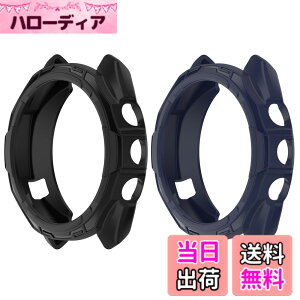 �y���������zSHEAWA for Garmin�K�[�~�� Approach S70 47mm �P�[�X �J�o�[ 2�Z�b�g TPU�S�� �ی�P�[�X �݊��i �ی�J�o�[ �ϏՌ� �A�N�Z�T���[ (�u���b�N+�~�b�h�i�C�g�u���[)