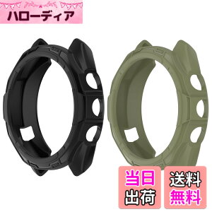 �y���������zSHEAWA for Garmin�K�[�~�� Approach S70 47mm �P�[�X �J�o�[ 2�Z�b�g TPU�S�� �ی�P�[�X �݊��i �ی�J�o�[ �ϏՌ� �A�N�Z�T���[ (�u���b�N+�A�[�~�[�O���[��)