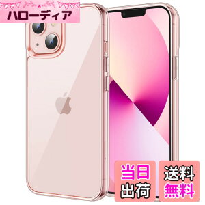 �y���������zJETech iPhone13 mini �ی�P�[�X(5.4�C���`��p) ���΂݂Ȃ� �Ռ��z�� �o���p�[�J�o�[ �����h�~ �N���A�o�b�N (�s���N)