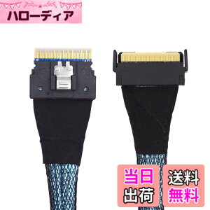 �y���������zNFHK PCI-E 5.0 Mini Cool Edge IO MCIO PCI-E �X�������C�� 8i 74�s�� �I�X - SFF-8654 SAS 4.0 74�s�� �I�X �G�N�X�e���_�[�P�[�u�� 50cm