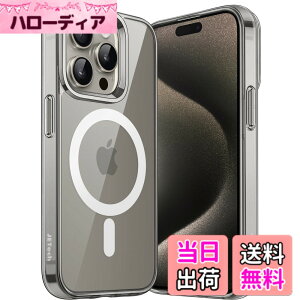 �y���������zJETech iPhone15ProMax 6.7�C���`�p�i15 Pro Max�j �}�O�l�b�g �P�[�X MagSafe ���C�����X�[�d�Ή� �Ռ��z�� �o���p�[�J�o�[ �����h�~ �����o�b�N (�i�`�������`�^�j�E��)