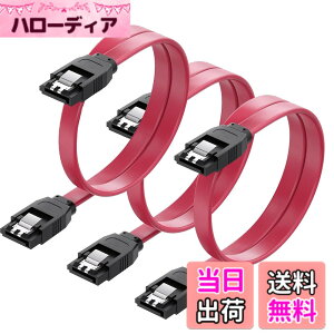 �y���������zSZSL SATA �P�[�u�� �i�X�g���[�g�^�j��50cm 6 Gbps�Ή� ���b�`�t�� SSD��HDD���� Sata3 �V���A�� ATA3 �P�[�u�� ���b�h (�X�g���[�g�^ 3�{)