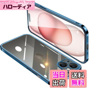�y���������zONETIAOLONG iPhone15 Plus �p �P�[�X �N���A �A�C�t�H��15Plus �J�o�[ ���� �X�}�z�P�[�X �S�ʕی� �ϏՌ� �y�� ���b�L���H TPU ���^ �X�g���b�v�z�[���t�� ����~�� �����h�~ 6.7�C���`�i