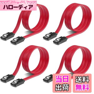 �y���������zSZSL SATA �P�[�u�� �i�X�g���[�g�^�j��50cm 6 Gbps�Ή� ���b�`�t�� SSD��HDD���� Sata3 �V���A�� ATA3 �P�[�u�� ���b�h (�X�g���[�g�^ 4�{)