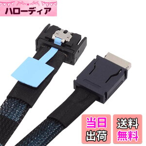 �y���������zNFHK PCI-E 5.0 Mini Cool Edge IO MCIO PCI-E 4i 38�s�� �I�X - SFF-8611 Oculink 4X �G�N�X�e���_�[�P�[�u�� 50cm
