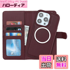 �y���������zPelanty for iPhone 15 Pro �P�[�X�蒠�^ Magsafe�Ή����C�����X�[�d for iPhone15 Pro 2in1������ �g�уJ�o�[ ���� PU���U�[+TPU ���z�^�J�o�[ �}�O�l�b�g ���O�����R ���p2way ���K����D��