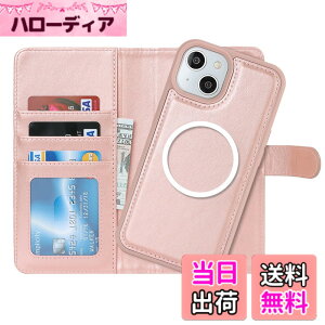 �y���������zPelanty for iPhone 15 Plus �P�[�X�蒠�^ Magsafe�Ή����C�����X�[�d for iPhone15 Plus 2in1������ �g�уJ�o�[ ���� PU���U�[+TPU ���z�^�J�o�[ �}�O�l�b�g ���O�����R ���p2way ���K����D��