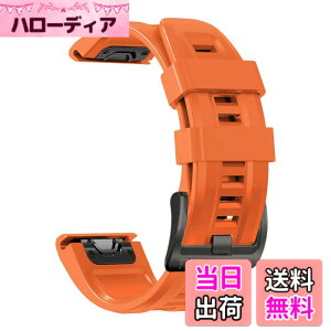 �y���������z[YOCAHU] QuickFit 22 mm �o���h �����p for GARMIN(�K�[�~��) Fenix 7 Pro Solar/Approach S70 47 mm/Forerunner 965 �Ή� �X�g���b�v �V���R�� �x���g �_�炩�� �h���� �K�[�~�� �p �����o���h (orange)