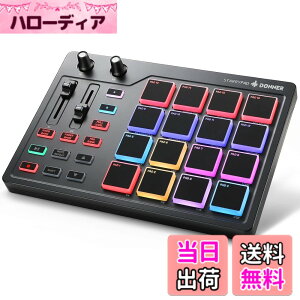 �y���������zDonner MIDI�R���g���[���[ 16�p�b�h USB Type-c ���y���� �o�b�N���C�g�t�� ���{��戵������ STARRYPAD