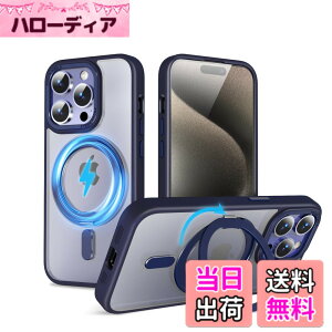 �y���������zQUEASON�yiPhone 15ProMax �p MagSafe�Ή� �P�[�X�z360°��]�X�^���h ���C�����X�[�d�Ή� ��phone15pro max �p �P�[�X �����O�t�� �ČRMIL�K�i iphone15�v���}�b�N�X �p �X�}�z�P�[�X magsafe ����