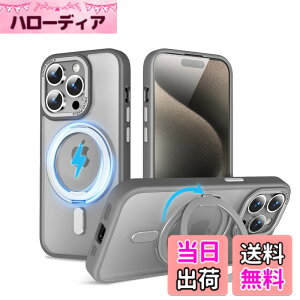 �y���������zQUEASON�yiPhone 15ProMax �p MagSafe�Ή� �P�[�X�z360°��]�X�^���h ���C�����X�[�d�Ή� ��phone15pro max �p �P�[�X �����O�t�� �ČRMIL�K�i iphone15�v���}�b�N�X �p �X�}�z�P�[�X magsafe ����