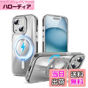 �y���������zQUEASON�yiPhone 15 �p MagSafe�Ή� �P�[�X�z360°��]�X�^���h ���C�����X�[�d�Ή� �����ӂ���15 �p �P�[�X �����O�t�� �ČRMIL�K�i �X�}�z�P�[�X iphone 15 �p magsafe �������� �����h�~ ��
