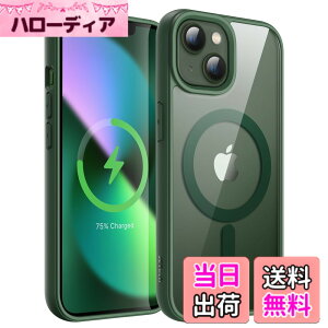 �y���������zJETech iPhone 13 mini 5.4�C���`�p �}�O�l�b�g �P�[�X MagSafe�ɑΉ� �Ռ��z�� �o���p�[�J�o�[ �\���b�h�J���[�}�b�gTPU�t���[�� �����h�~ �N���A�o�b�N (�O���[��)