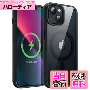 �y���������zJETech iPhone 13 mini 5.4�C���`�p �}�O�l�b�g �P�[�X MagSafe�ɑΉ� �Ռ��z�� �o���p�[�J�o�[ �\���b�h�J���[�}�b�gTPU�t���[�� �����h�~ �N���A�o�b�N (�u���b�N)