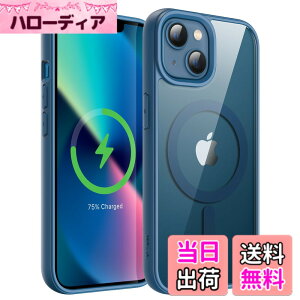 �y���������zJETech iPhone 13 mini 5.4�C���`�p �}�O�l�b�g �P�[�X MagSafe�ɑΉ� �Ռ��z�� �o���p�[�J�o�[ �\���b�h�J���[�}�b�gTPU�t���[�� �����h�~ �N���A�o�b�N (�u���[)