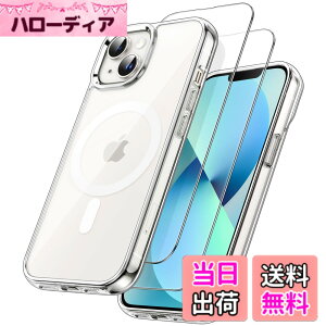 �y���������zJETech 3 in 1 iPhone 13 mini 5.4 �C���`�p �}�O�l�b�g �P�[�X 2�������K���X�t�B�����t�� MagSafe�Ή� �ϏՌ��o���p�[ �X�}�z�J�o�[ (�N���A)
