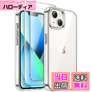 �y���������zJETech 3 in 1 iPhone 13 mini 5.4 �C���`�p �P�[�X 2�������K���X�t�B�����t�� ���΂܂Ȃ� �ϏՌ��o���p�[ �X�}�z�J�o�[ (�N���A)