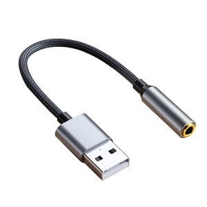 �y���������zLUYING USB �I�[�f�B�I �ϊ��A�_�v�^ �O�t�� �T�E���h�J�[�h 4�ɁiTRRS�j3.5mm�~�j�W���b�N�ϊ��P�[�u�� Windows/Mac OS/PS4/Chromebook���Ή� 20cm