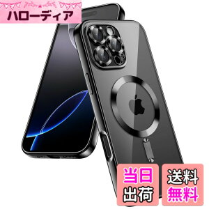 �y���������zJETech iPhone 16 Pro Max 6.9�C���`�p �\�t�g�N���A�P�[�X �J���������Y�S�ʕی� MagSafe���C�����X�[�d�Ή� �ϏՌ� �d�C���b�LTPU�J�o�[ (�u���b�N)