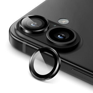 �y���������zJETech iPhone 16 6.1�C���` / iPhone 16 Plus 6.7�C���`�p �J���������Y�t�B���� 9H�����K���X�� �ʂ̋��������O�J�o�[ HD�N���A 1�Z�b�g (�u���b�N)