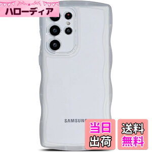 �y���������zQLTYPRI Galaxy S23 Ultra �P�[�X �N���A TPU �J�o�[ �E�F�[�u ������� �؍� ���� ���� ���^ �y�� �ϏՌ� ����~�� (SC-52D / SCG20) �X�}�z�P�[�X ���C�����X�[�d�Ή� �X�g���b�v�z�[���t