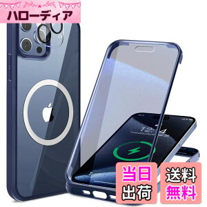 �y���������z�y3 in 1�S�g��̌^�ی�I�zHAUTRKBG iPhone 16 Pro Max �p �P�[�X �N���A ���ʋ����K���X [MagSafe�Ή�] [�J�����t�C������] ���^�b�`�p�l�����x �}�O�Z�[�t ���C�����X�[�d�Ή� �ČRMIL
