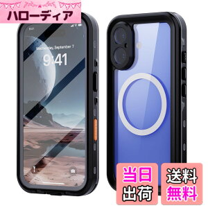 �y���������ziPhone 16 Plus �P�[�X ���S�h�� Magsafe�Ή� �X�g���b�v�t�� �h���P�[�X �J�o�[ �N���A ���� �A�C�t�H��16 �v���X�S�ʃJ�o�[ ��� �ϏՌ� ���ʃP�[�X �t����ʕی� �A�E�g�h�A,�u���b