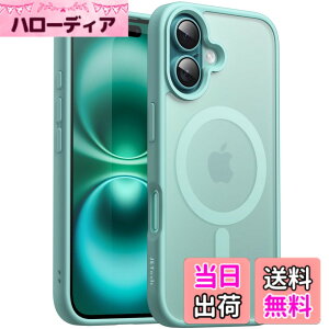 �y���������zJETech iPhone 16 Plus 6.7�C���`�p �}�O�l�b�g �P�[�X MagSafe�ɑΉ� �������̃}�b�g�w�� ���^ �ϏՌ� �J�o�[ (�e�B�[���u���[)