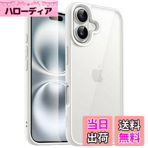 �y���������zJETech iPhone 16 Plus 6.7�C���`�p �P�[�X �ϏՌ��X�}�z�o���p�[�J�o�[ �\���b�h�J���[ �}�b�gTPU�t���[�� �����h�~ �N���A�o�b�N (�z���C�g)
