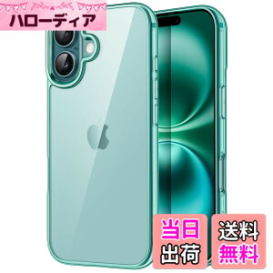 �y���������zJETech iPhone 16 Plus 6.7�C���`��p �P�[�X ���΂݂Ȃ� �Ռ��z�� �o���p�[�J�o�[ �����h�~ �N���A�o�b�N (�e�B�[���u���[)